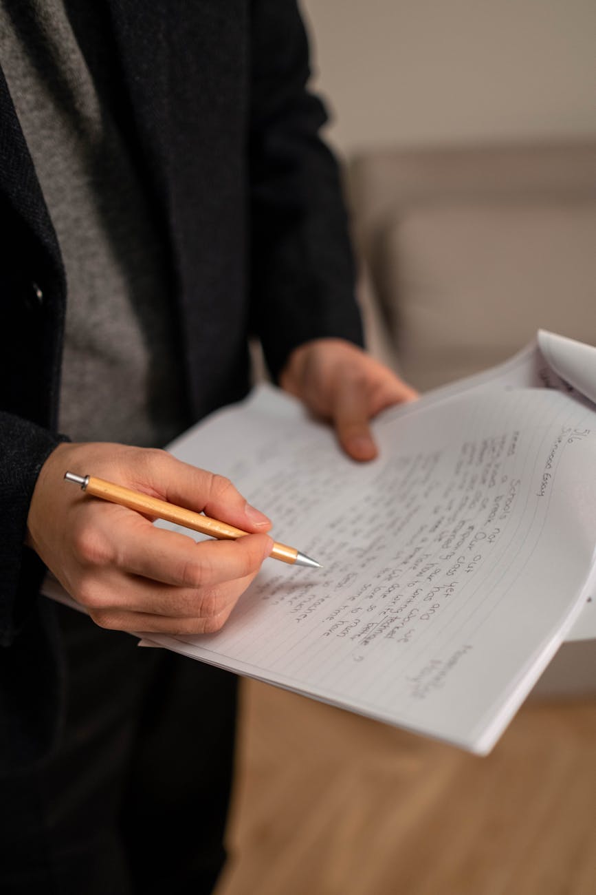 Writing transcript notes